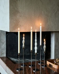 Siri Candle Holder L Silver