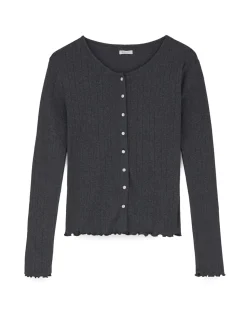 Skall Studio Edie Cardigan Dark Grey Melange