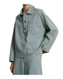 Soeur Austin Denim Shirt Light Blue