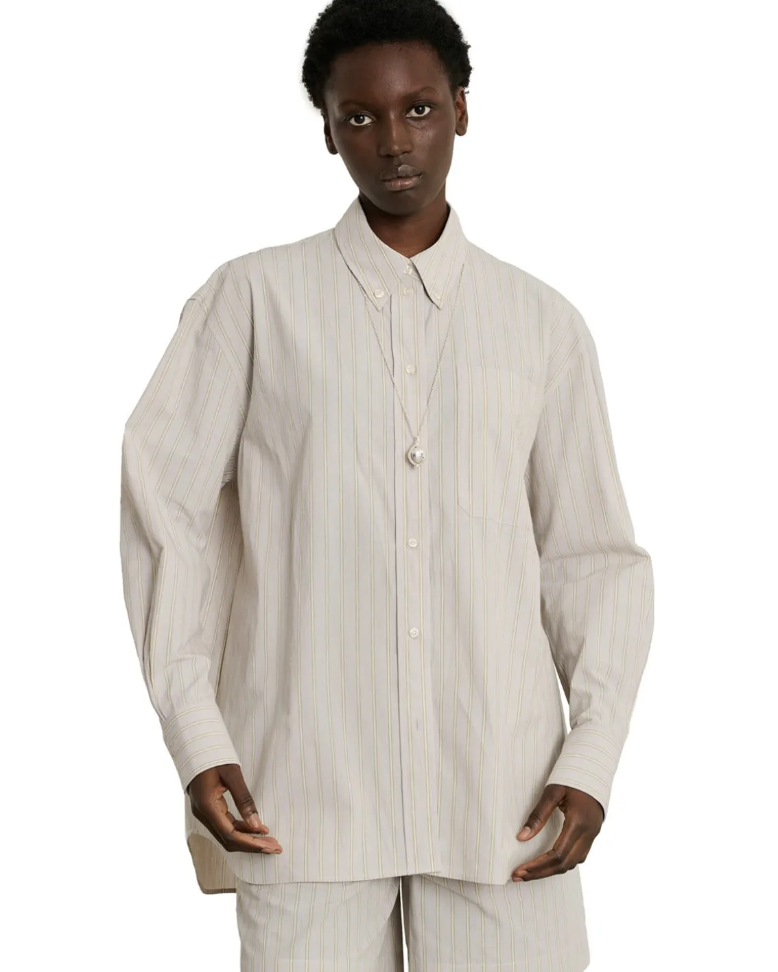 Soeur Carlotta Shirt Light Grey/Ecru