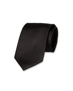 Solid Silk Tie Black