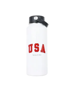 Sporty & Rich Usa Bottle White