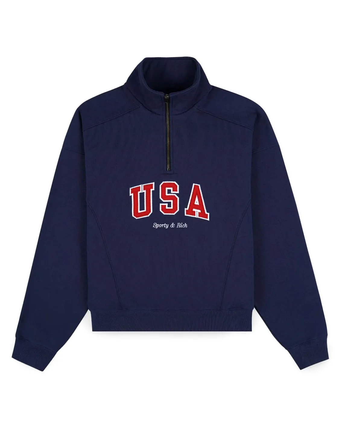 Sporty & Rich Usa Quarter Zip Navy