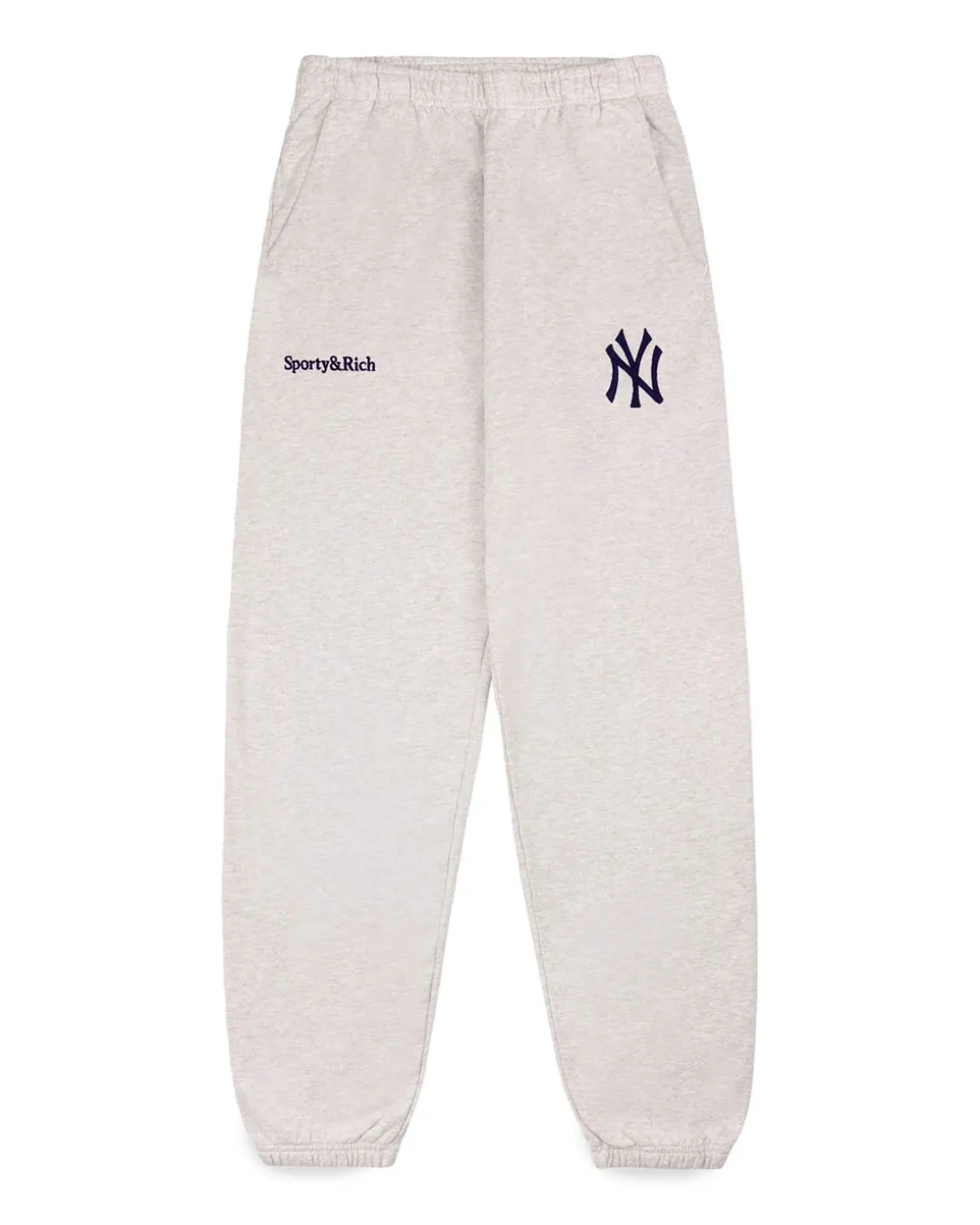 Sporty & Rich Yankees Serif Sweatpants Heather Gray