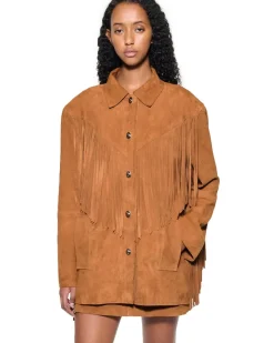 Stand Studio Estee Fringe Jacket Desert Tan