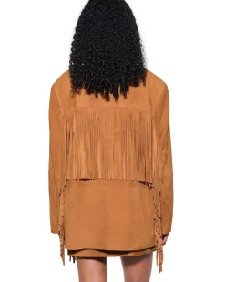 Stand Studio Estee Fringe Jacket Desert Tan