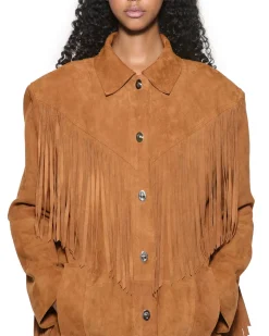 Stand Studio Estee Fringe Jacket Desert Tan