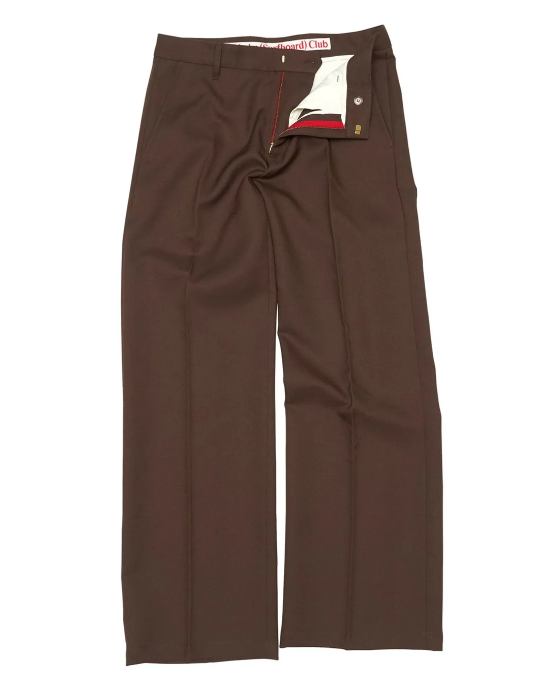 Stockholm Surfboard Club Sune Tailored Bootcut Trousers Brown