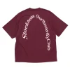 Stockholm Surfboard Club Regular Back Logo T-Shirt Maroon