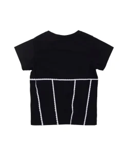 Stockholm Surfboard Club Fitted Lace Print T-Shirt Black