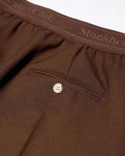 Stockholm Surfboard Club Elaine Relaxed Fit Trousers Brown