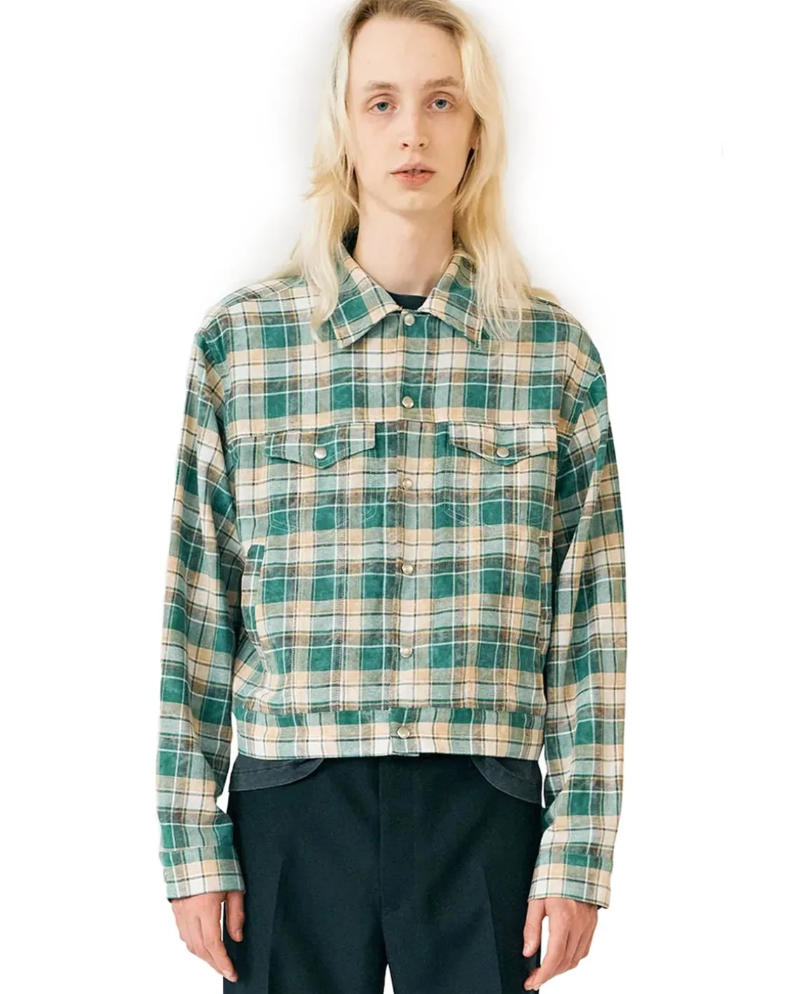 Stockholm Surfboard Club Terrence Jacket Green Check