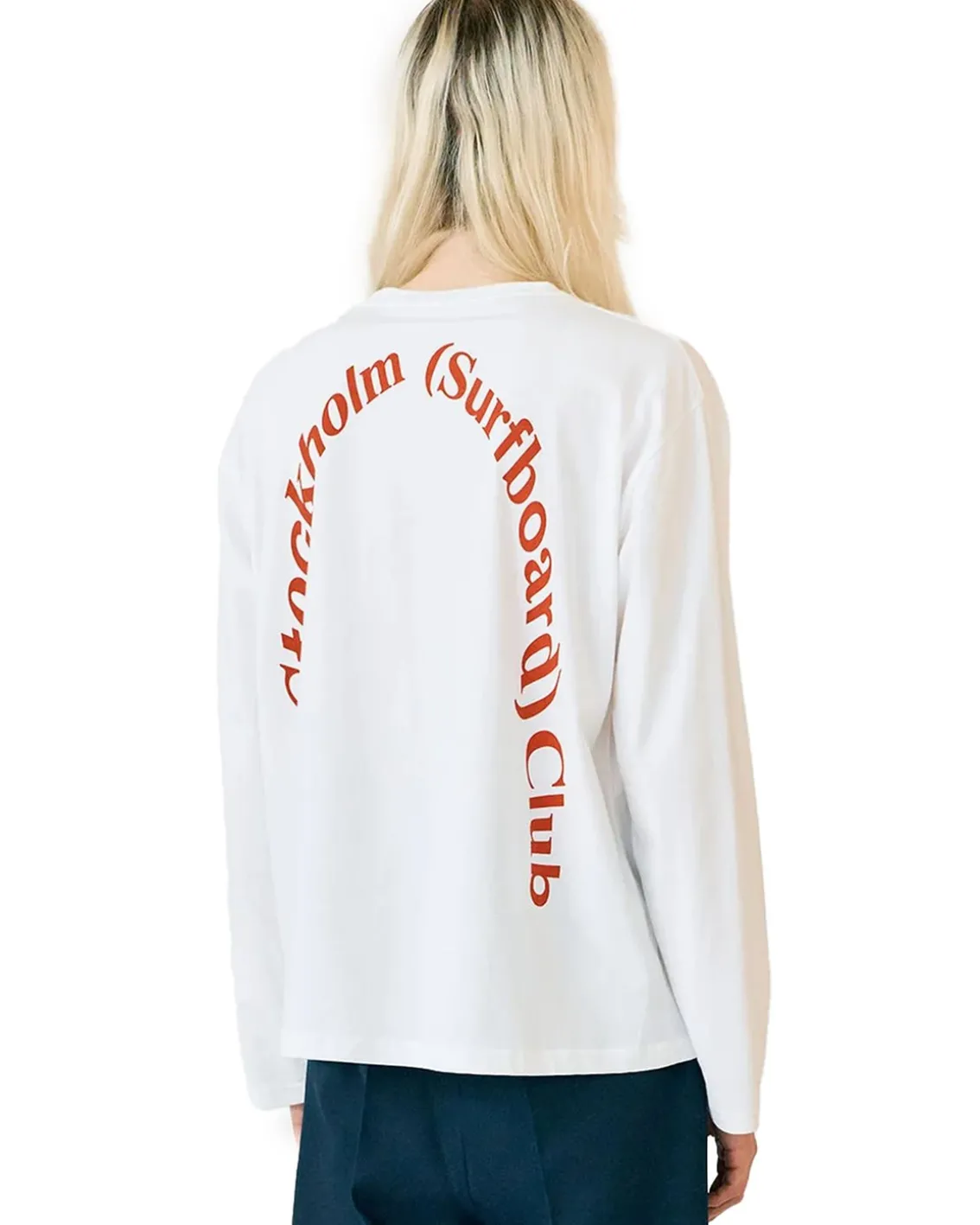 Stockholm Surfboard Club Greg Back Logo Long Sleeve White