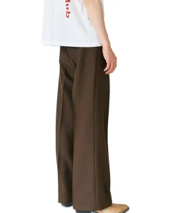 Stockholm Surfboard Club Sune Tailored Bootcut Trousers Brown