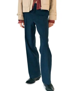 Stockholm Surfboard Club Sune Tailored Bootcut Trousers Navy