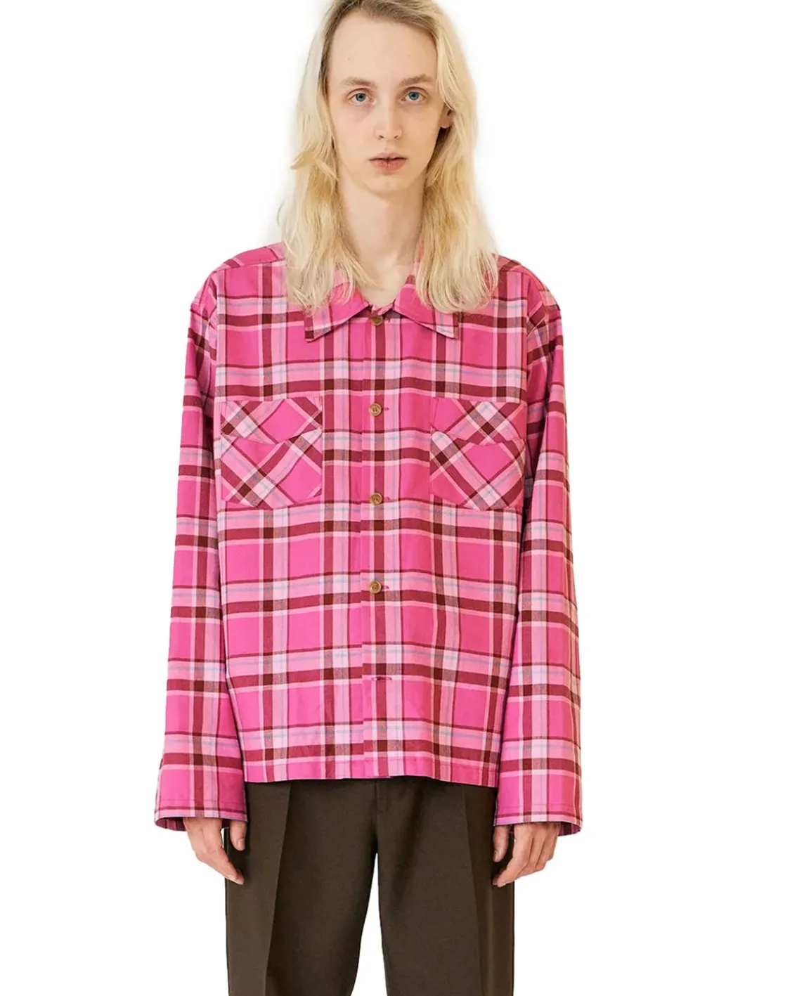 Stockholm Surfboard Club Club Overshirt Pink Check