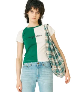 Stockholm Surfboard Club Fitted Raglan T-Shirt Green/White