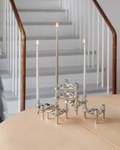 STOFF BMF Candle Holder Set Of 3 Chrome
