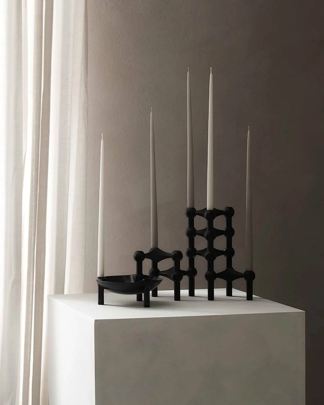 STOFF Nagel Candle Holder Black