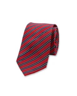 Stripe Silk Tie Red/Blue/White