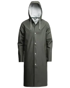 Stutterheim Stockholm Long Raincoat Green