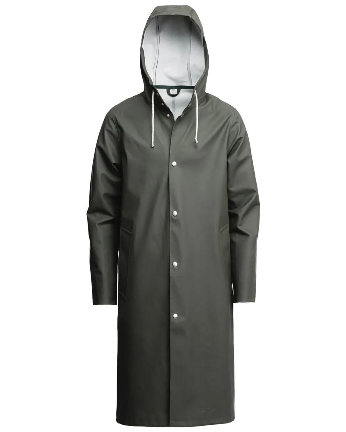 Stutterheim Stockholm Long Raincoat Green