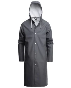 Stutterheim Stockholm Long Raincoat Charcoal