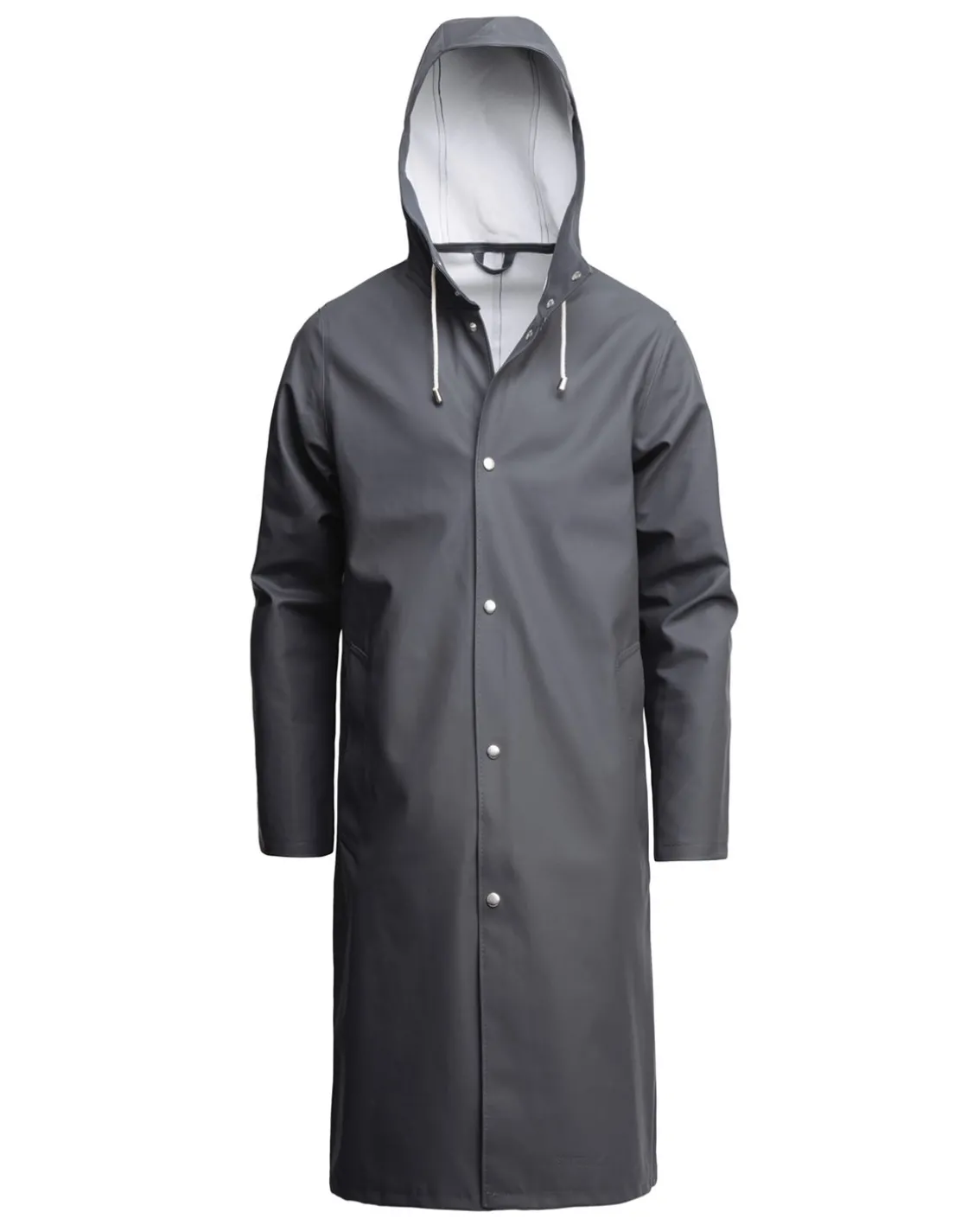 Stutterheim Stockholm Long Raincoat Charcoal