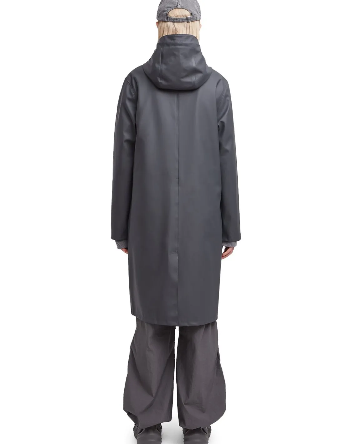 Stutterheim Stockholm Long Raincoat Charcoal