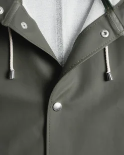 Stutterheim Stockholm Long Raincoat Green