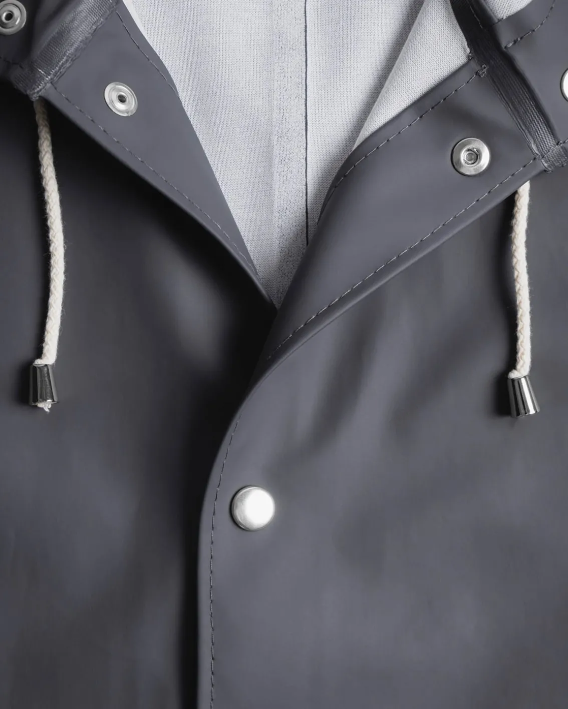 Stutterheim Stockholm Long Raincoat Charcoal