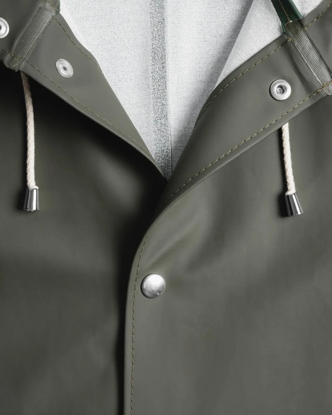 Stutterheim Stockholm Long Raincoat Green