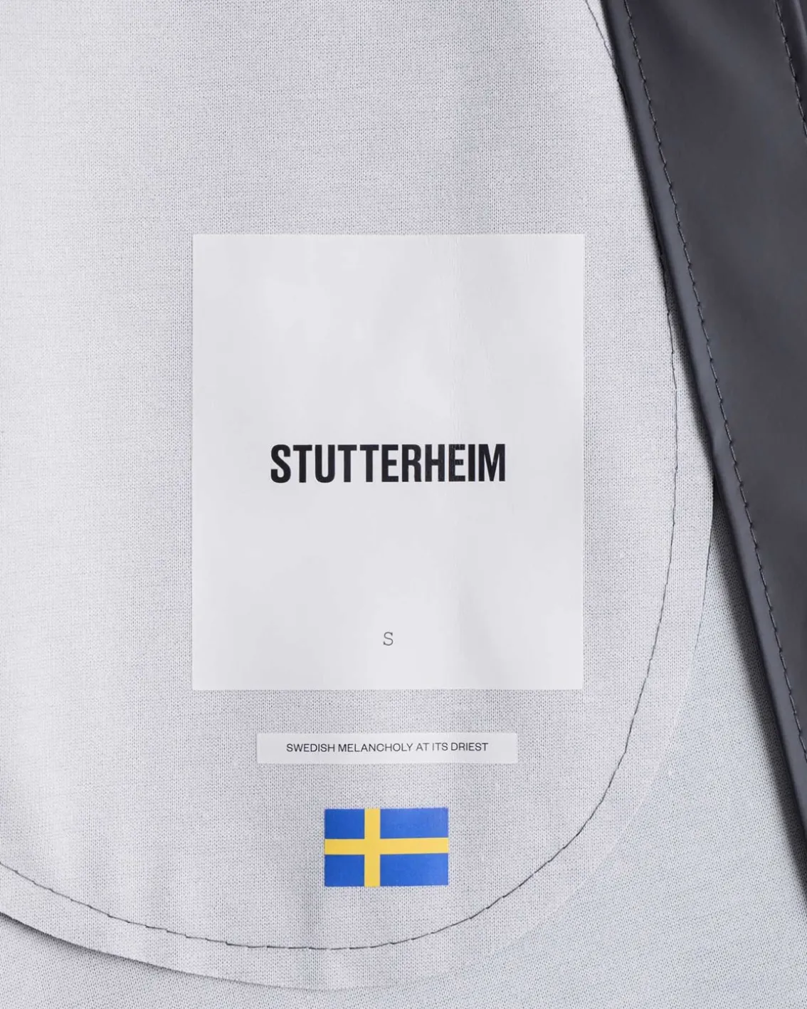 Stutterheim Stockholm Long Raincoat Charcoal
