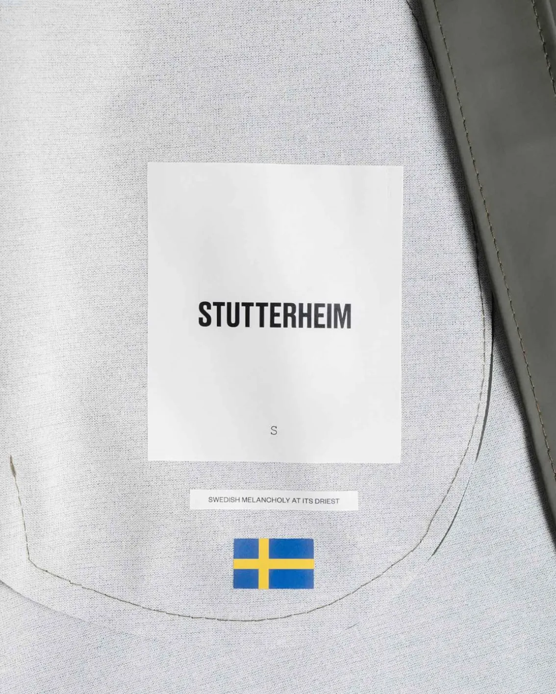 Stutterheim Stockholm Long Raincoat Green
