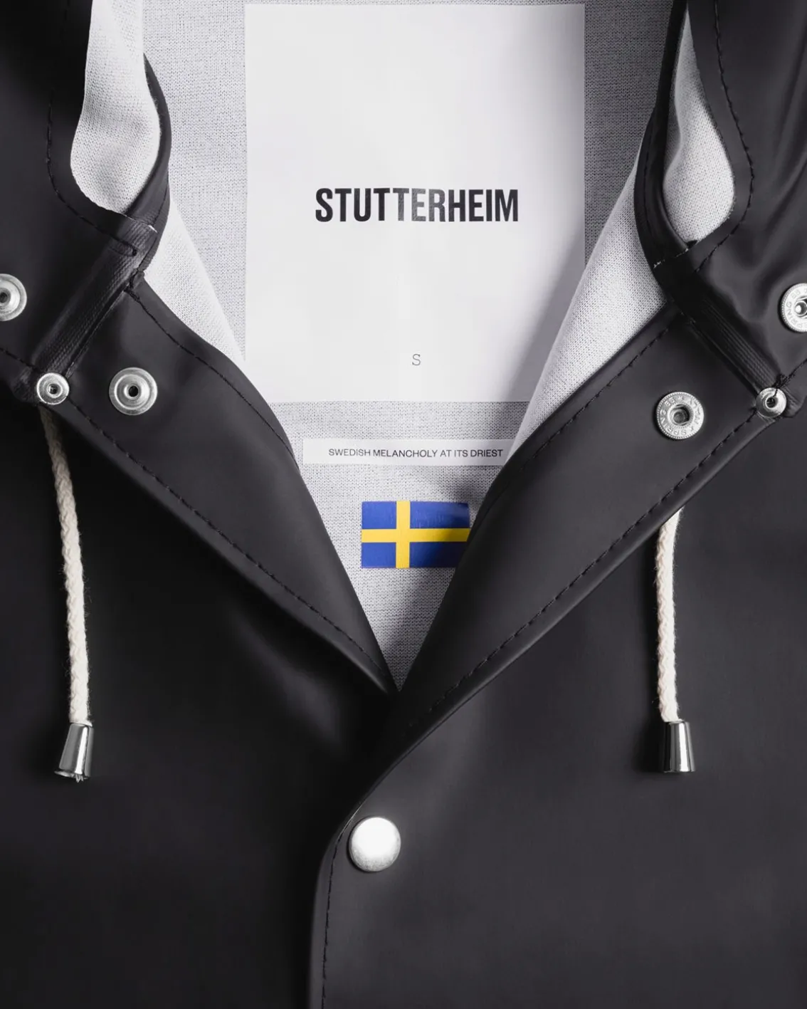 Stutterheim Stockholm Raincoat Black