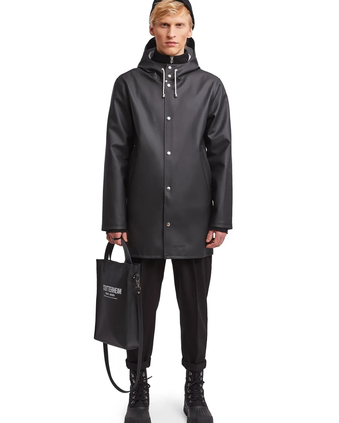 Stutterheim Stockholm Raincoat Black