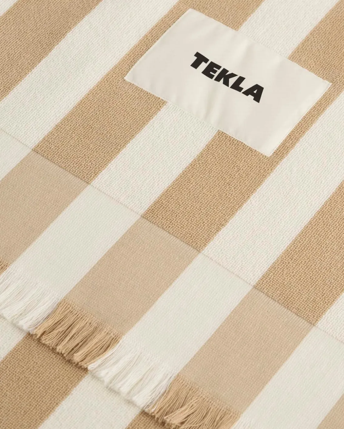 Tekla Beach Towel Almond Stripes