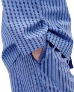 Tekla Poplin Pyjamas Pants Boro Stripes