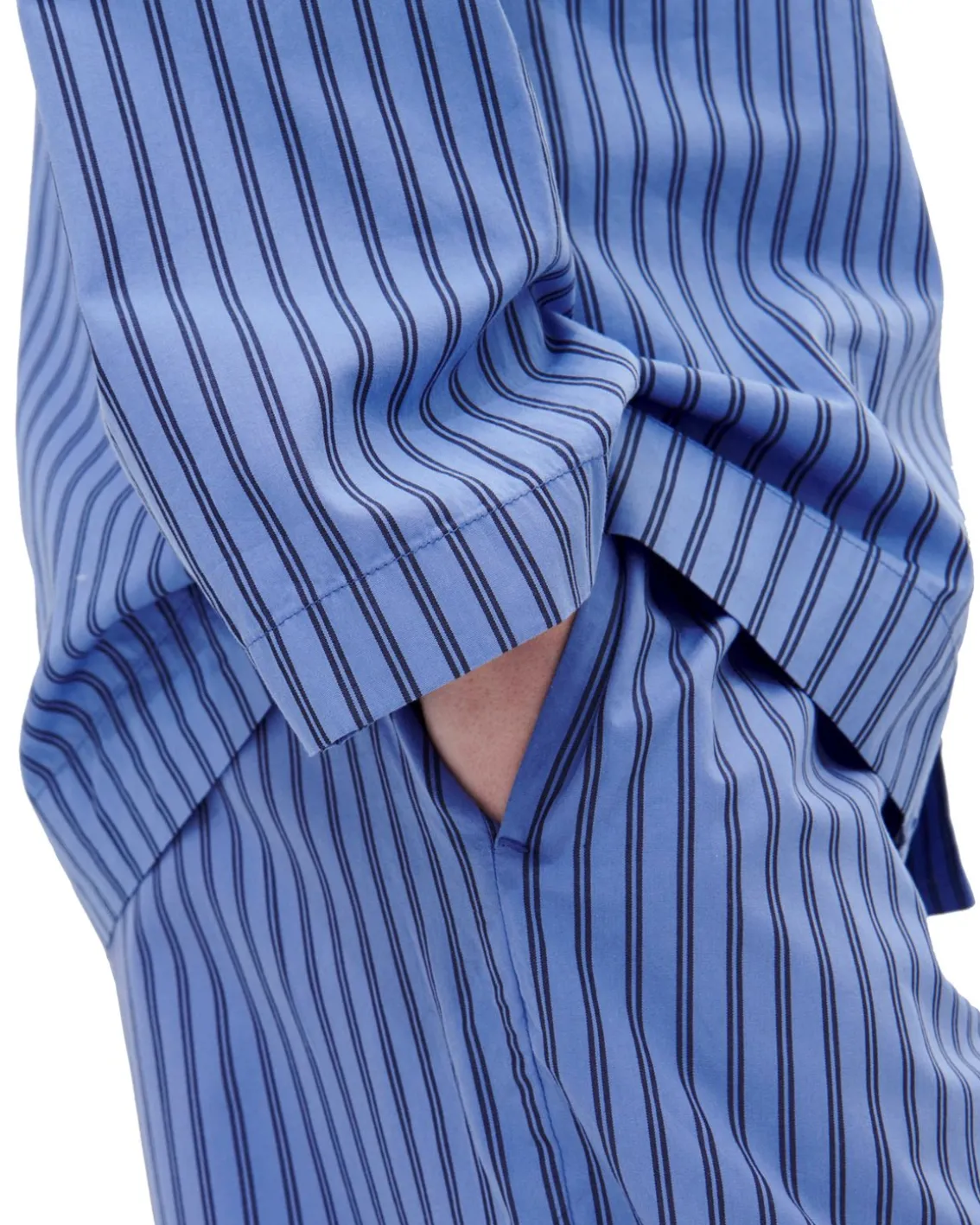 Tekla Poplin Pyjamas Pants Boro Stripes