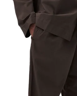 Tekla Poplin Pyjamas Pants Coffee