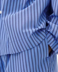Tekla Poplin Pyjamas Pants Boro Stripes