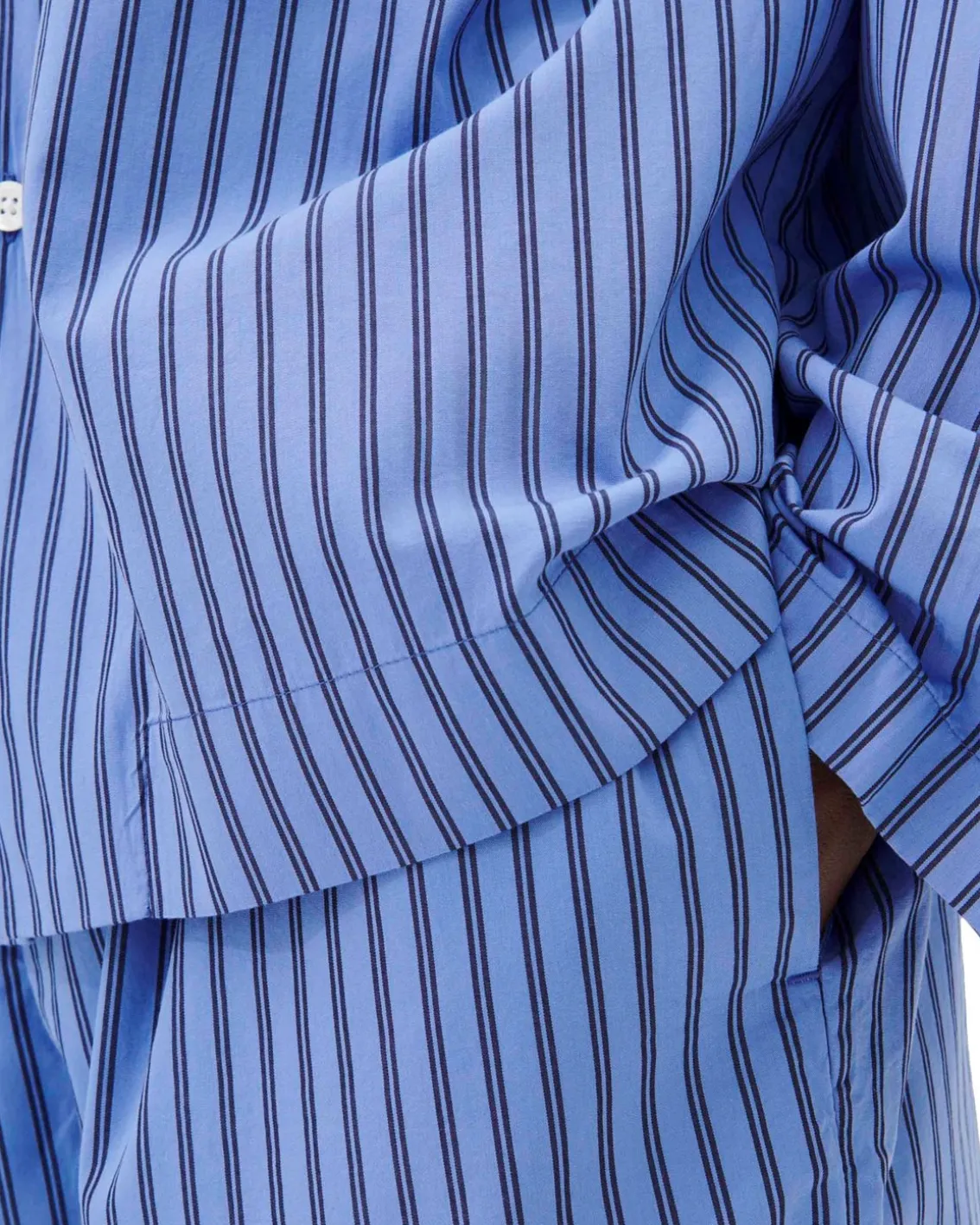 Tekla Poplin Pyjamas Pants Boro Stripes