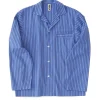 Tekla Poplin Pyjamas Shirt Boro Stripes