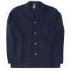 Tekla Poplin Pyjamas Shirt True Navy
