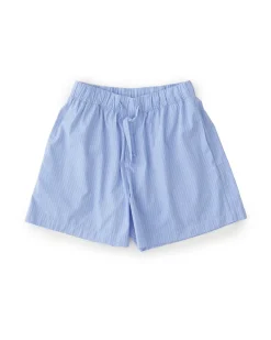 Tekla Poplin Pyjamas Shorts Pin Stripes