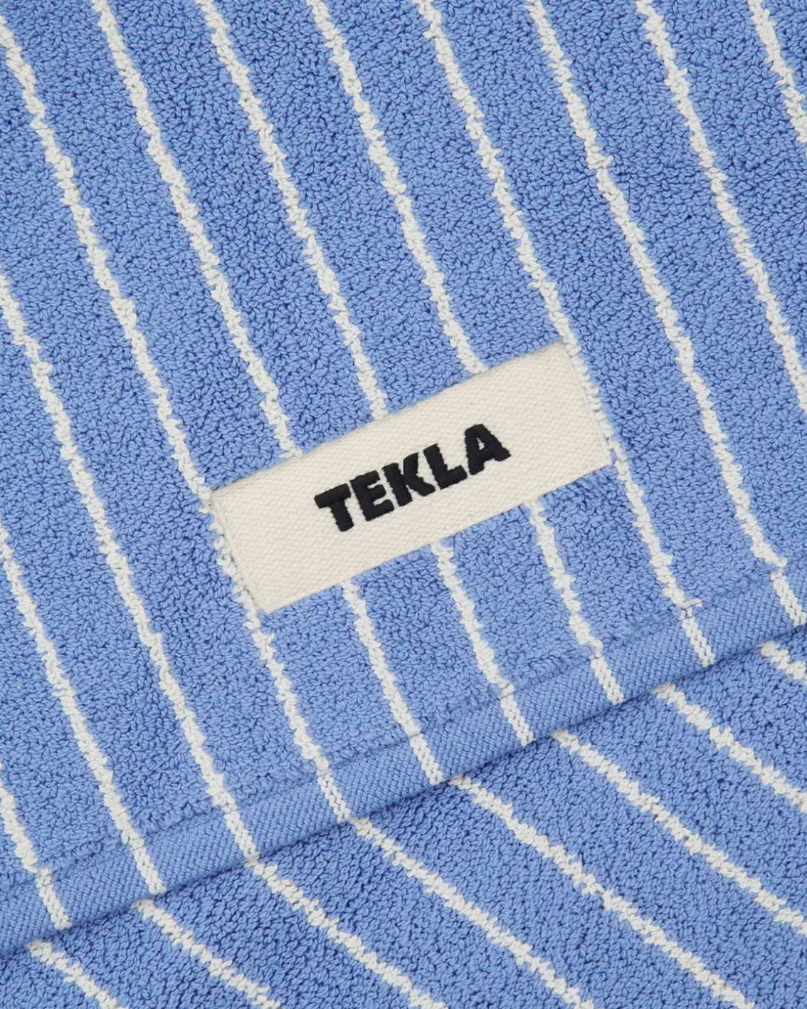 Tekla Terry Bath Mat Clear Blue Stripes
