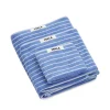 Tekla Terry Towel Clear Blue Stripes
