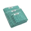 Tekla Terry Towel Teal Green Stripes