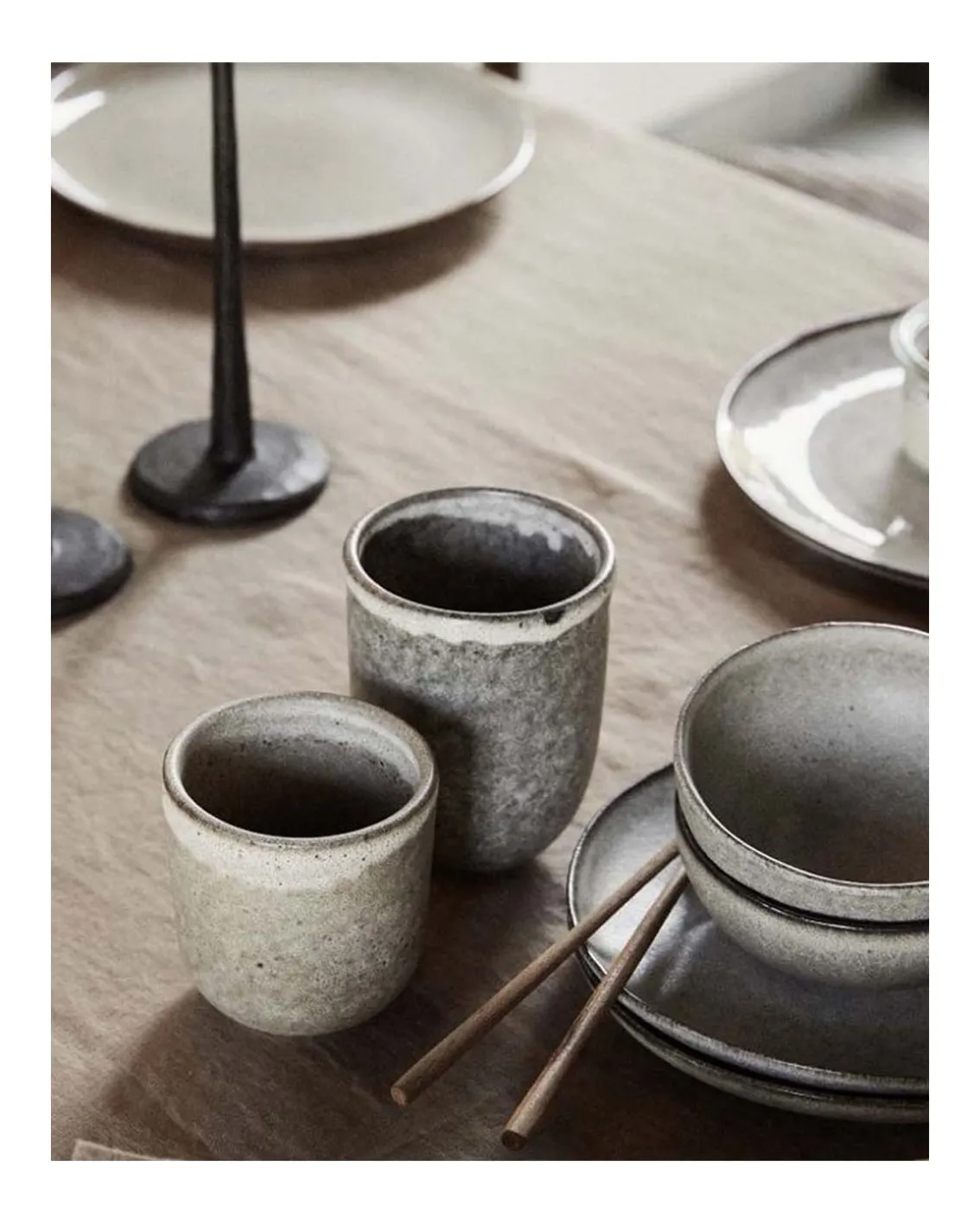 Tell me More Bon Soup Plate Stone Grey
