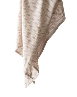 Tell me More Kitchen Towel Linen Hazelnut Stripe